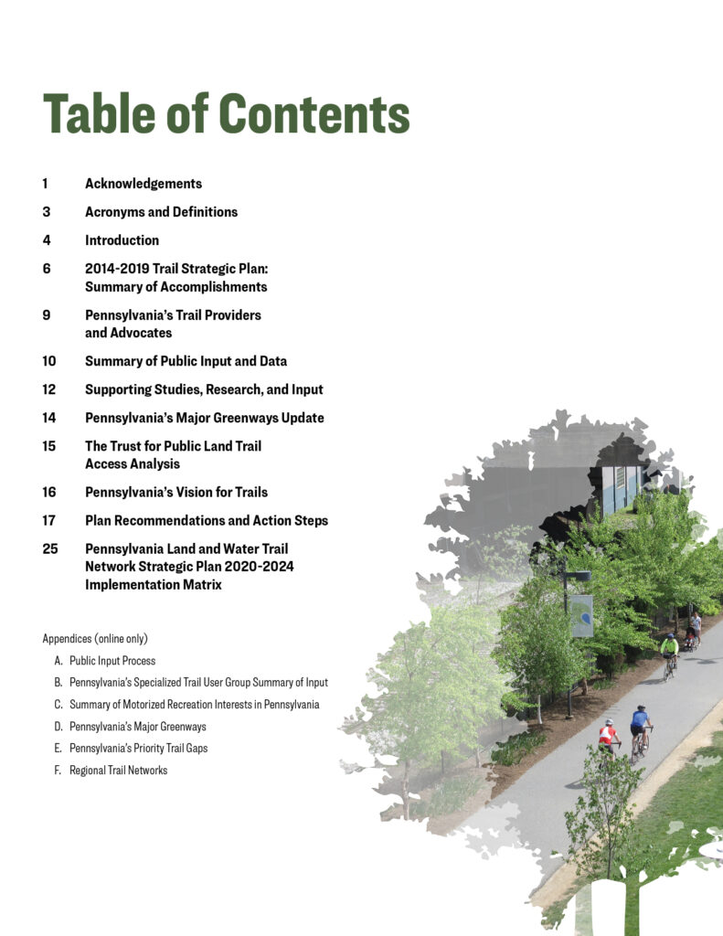 2020 DCNR Trail Plan TOC